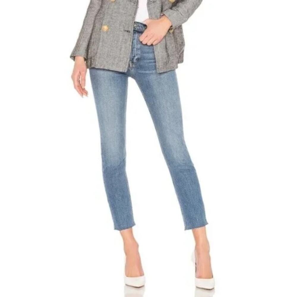 RE/DONE Originals High Rise Ankle Crop Jeans Light 22 Wash Size 26 Gently Used